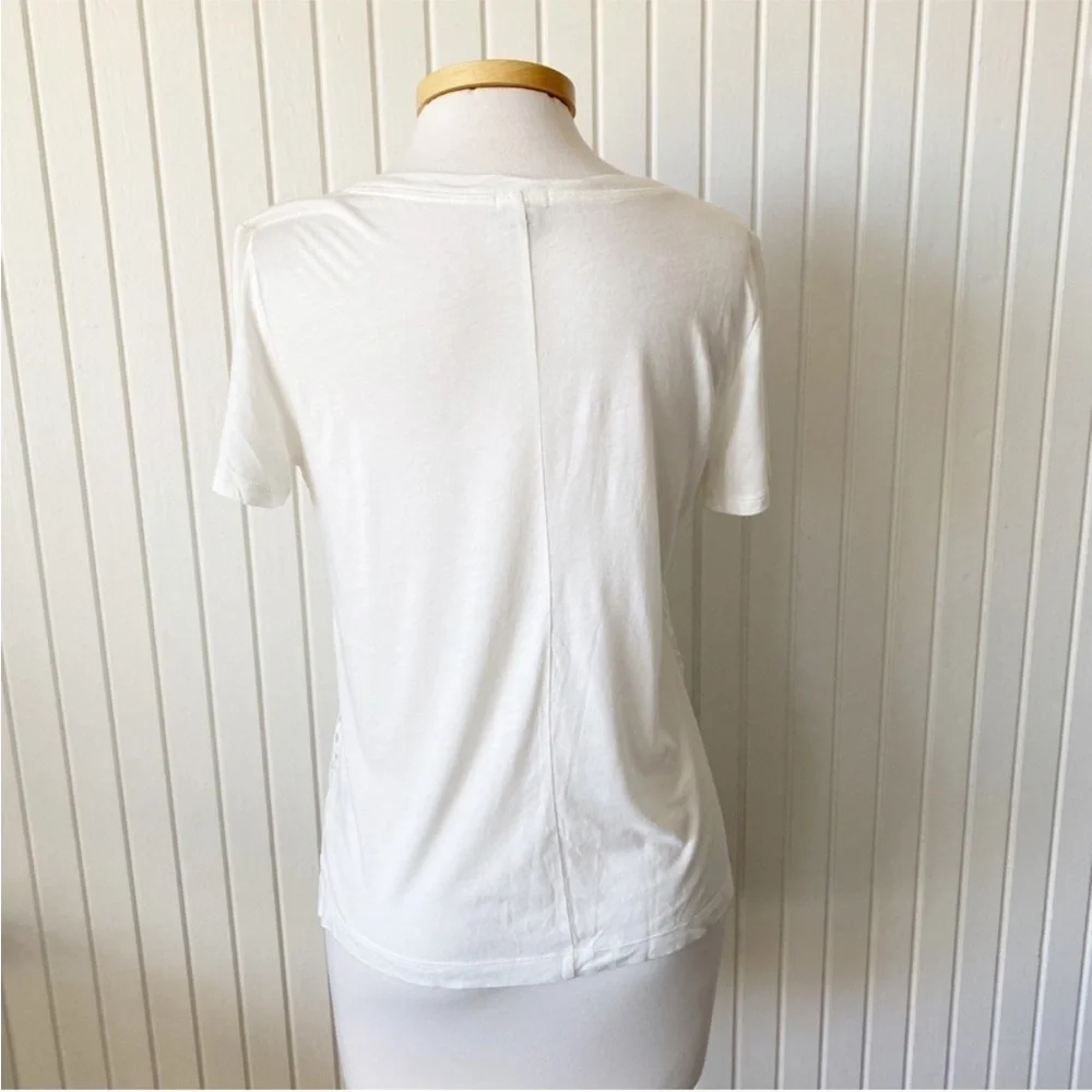 J. Crew White Cream Floral Lace Shirt Top Spring Summer Size Medium